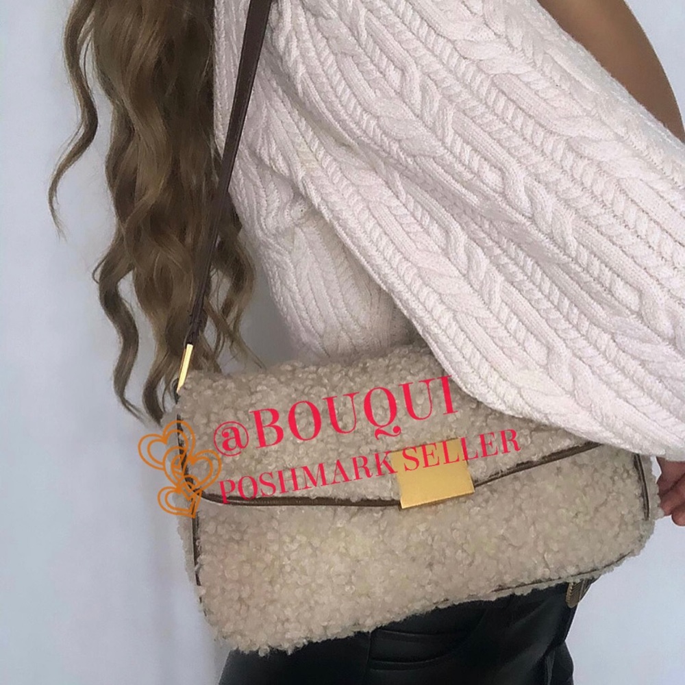 BLOGGERS FAV ZARA FLEECE SHOULDER BAG - Picture 6 of 14